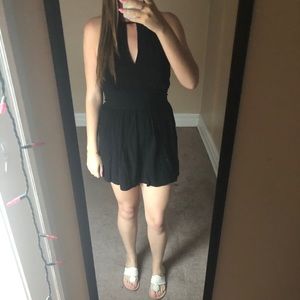 Romper black High Waisted jumpsuit shorts boho med